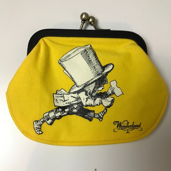 unknown Handbags - Alice In Wonderland coin purse black & yellow